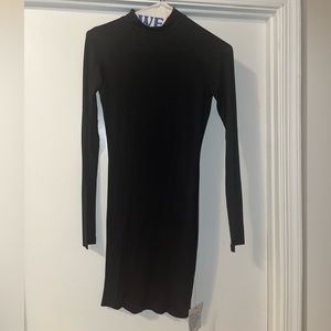 ASOS black open back mid thigh dress size 0